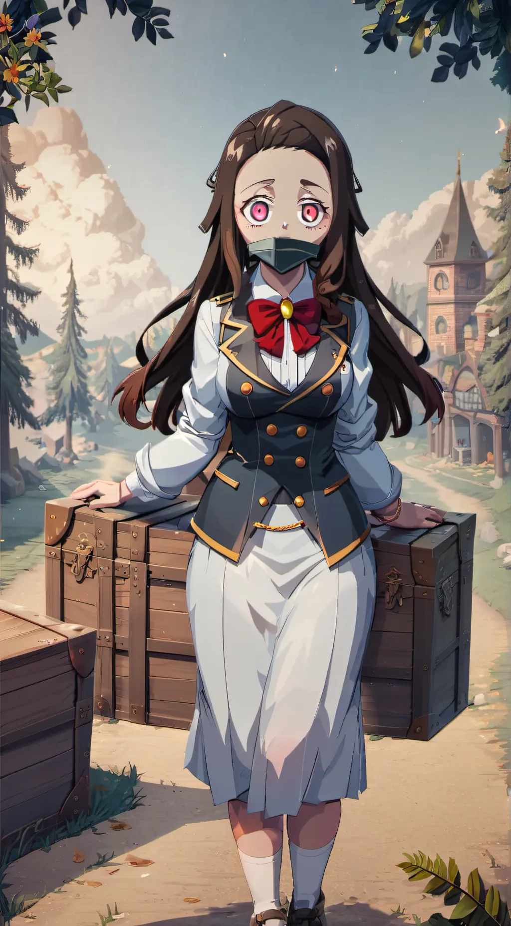 ai character: Nezuko  background