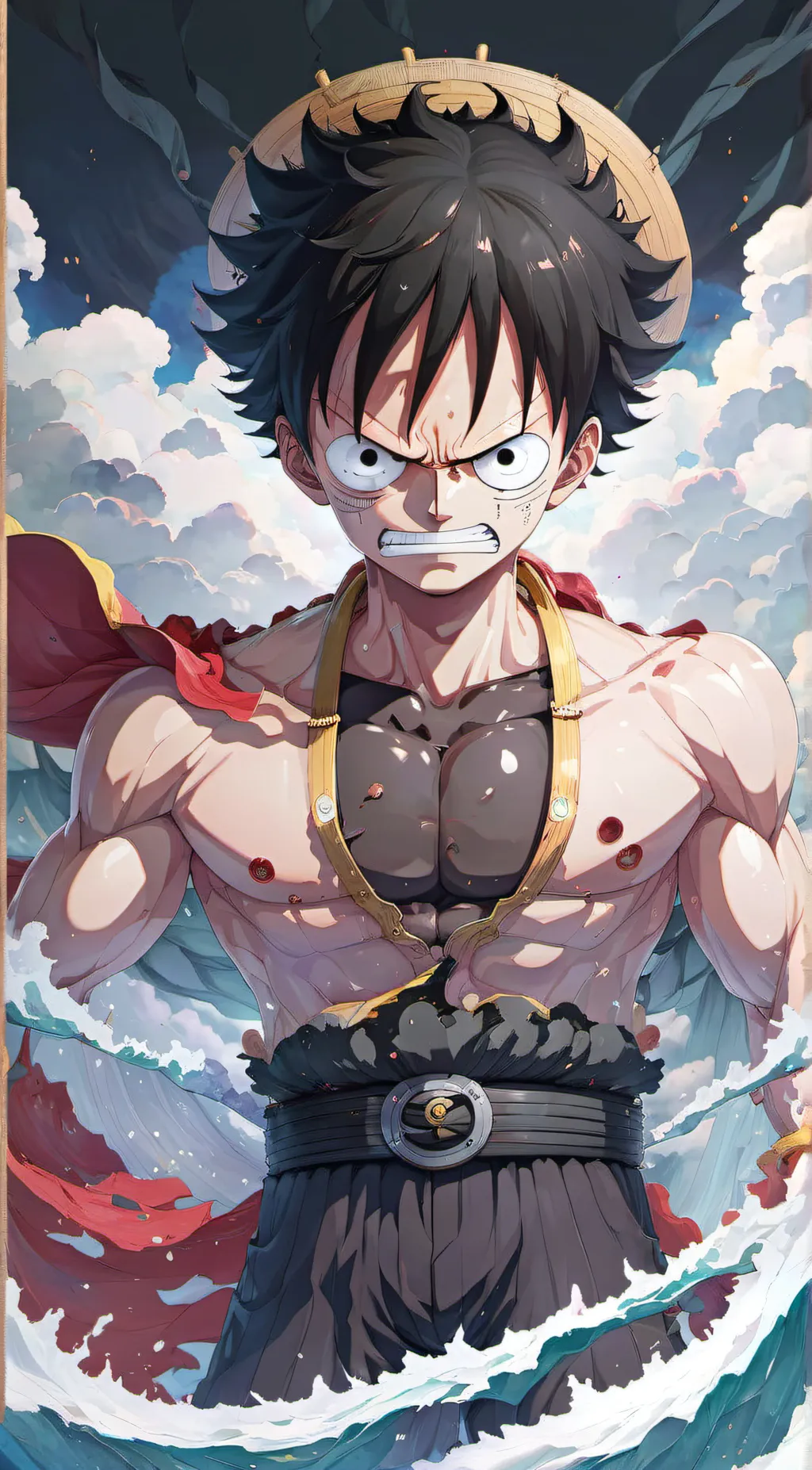 ai character: Luffy g10 crew background
