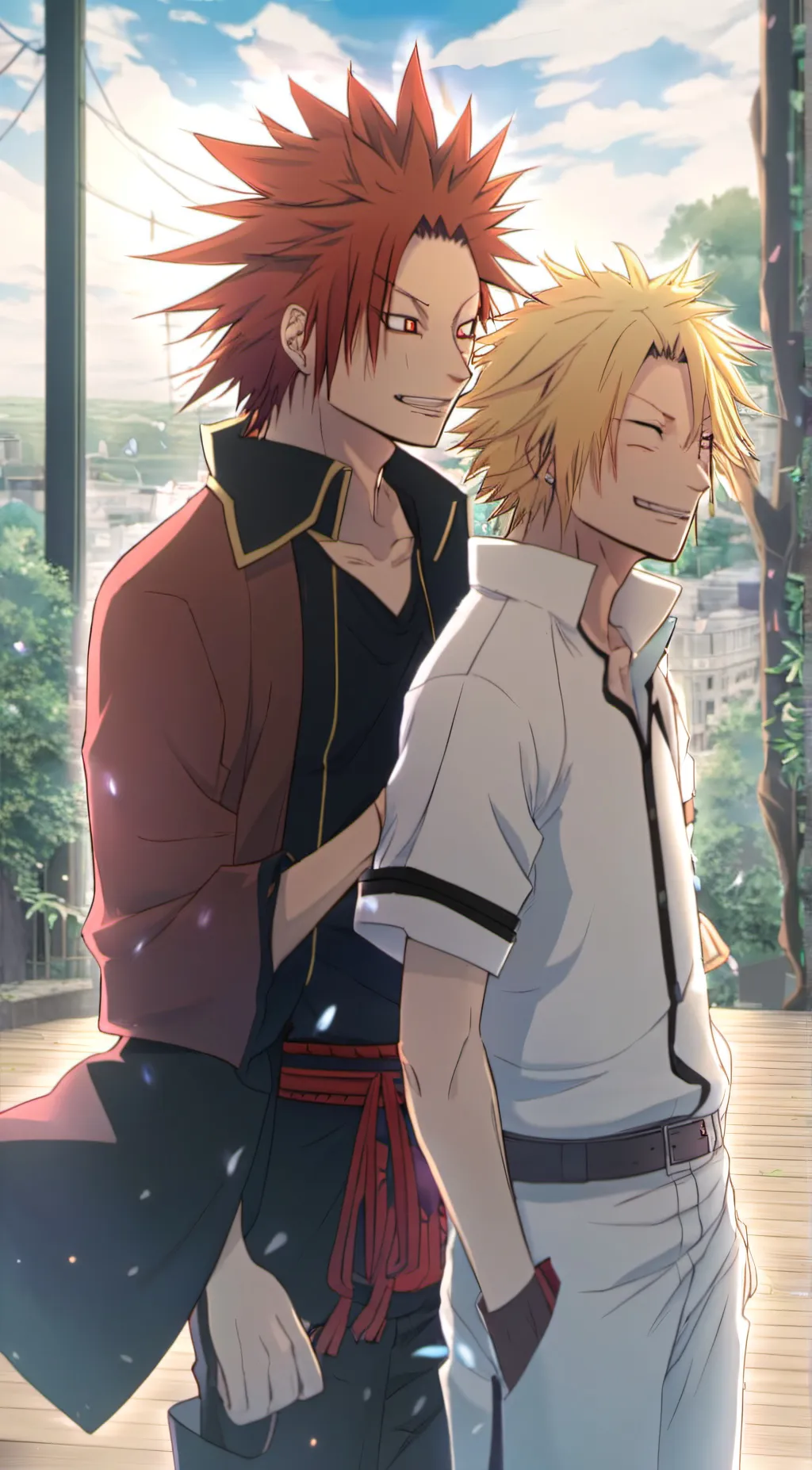 ai character: Kirishima x Denki  background