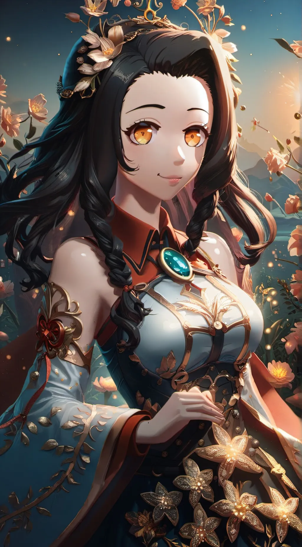 ai character: Nezuko background
