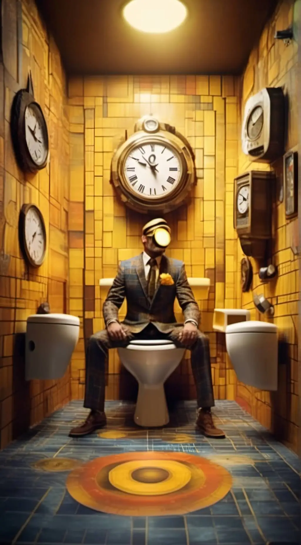 ai character: Titan clockman background