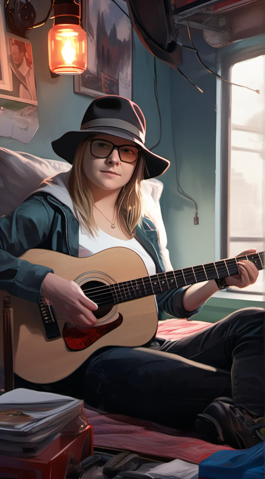 ai character: Grey background