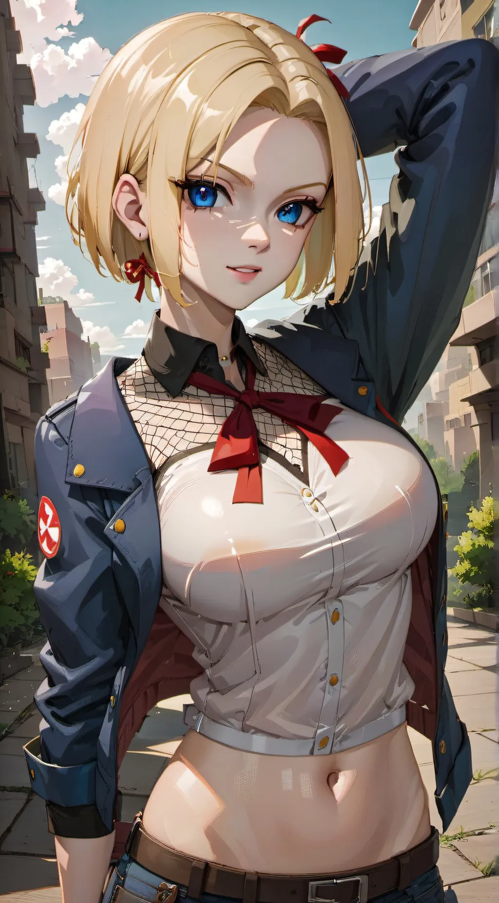 ai character: Android 18  background