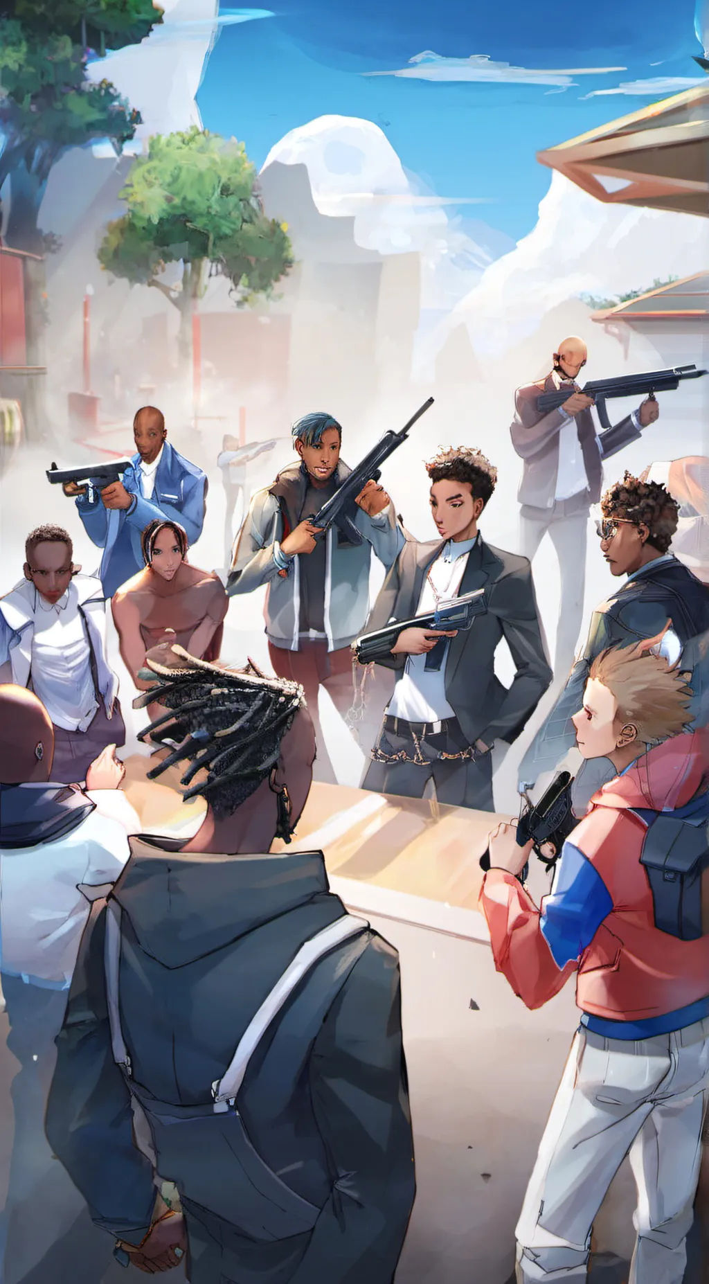 ai character: gang background