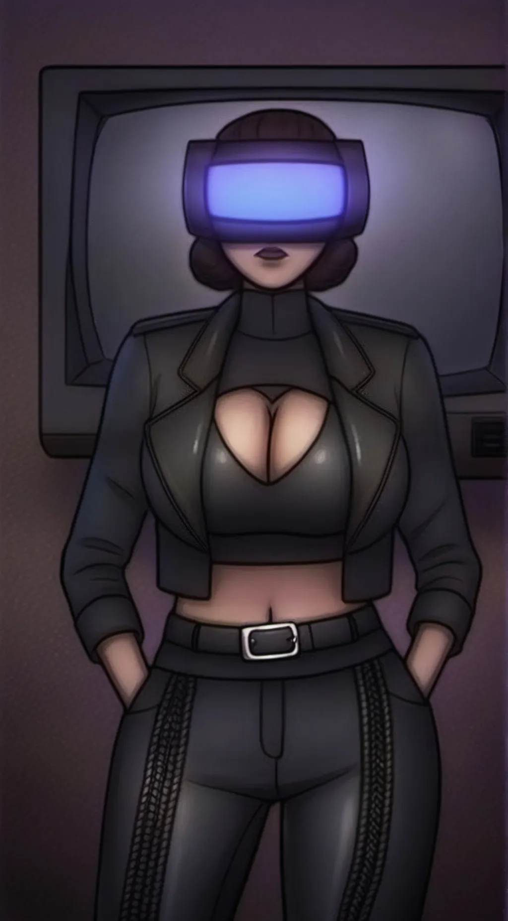 ai character: Tv woman background