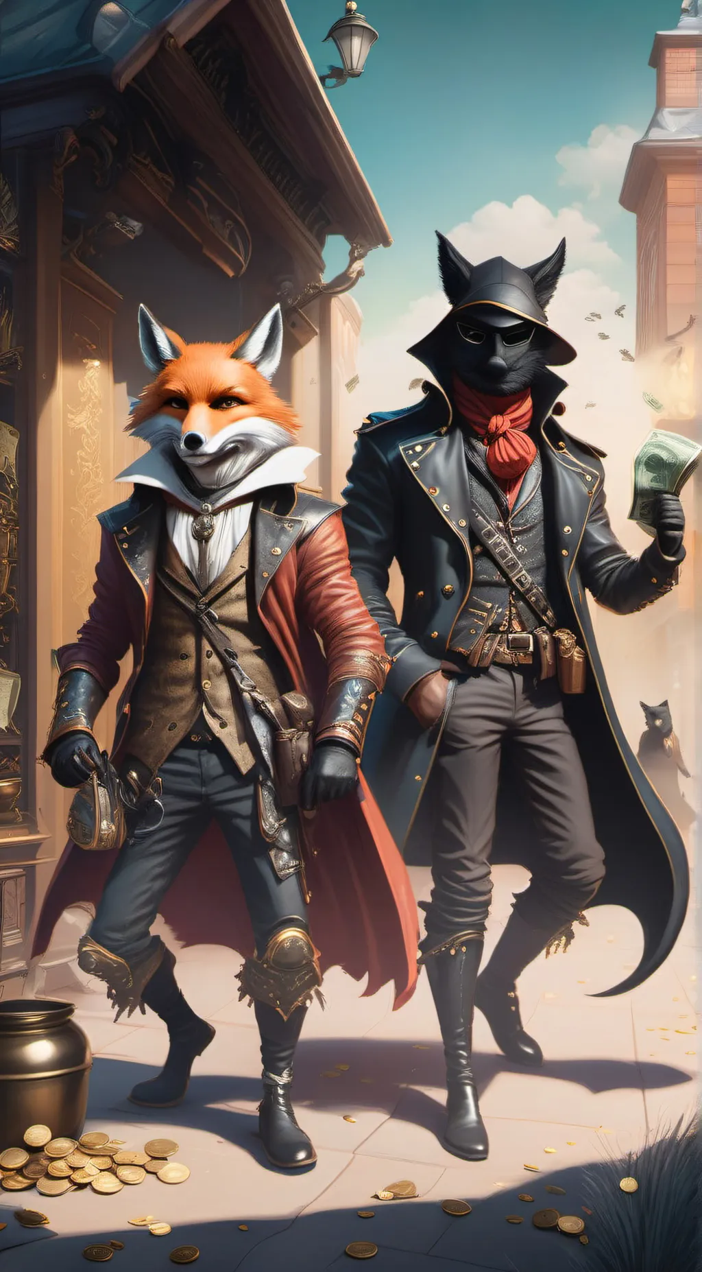 ai character: Fenecc and bandit background