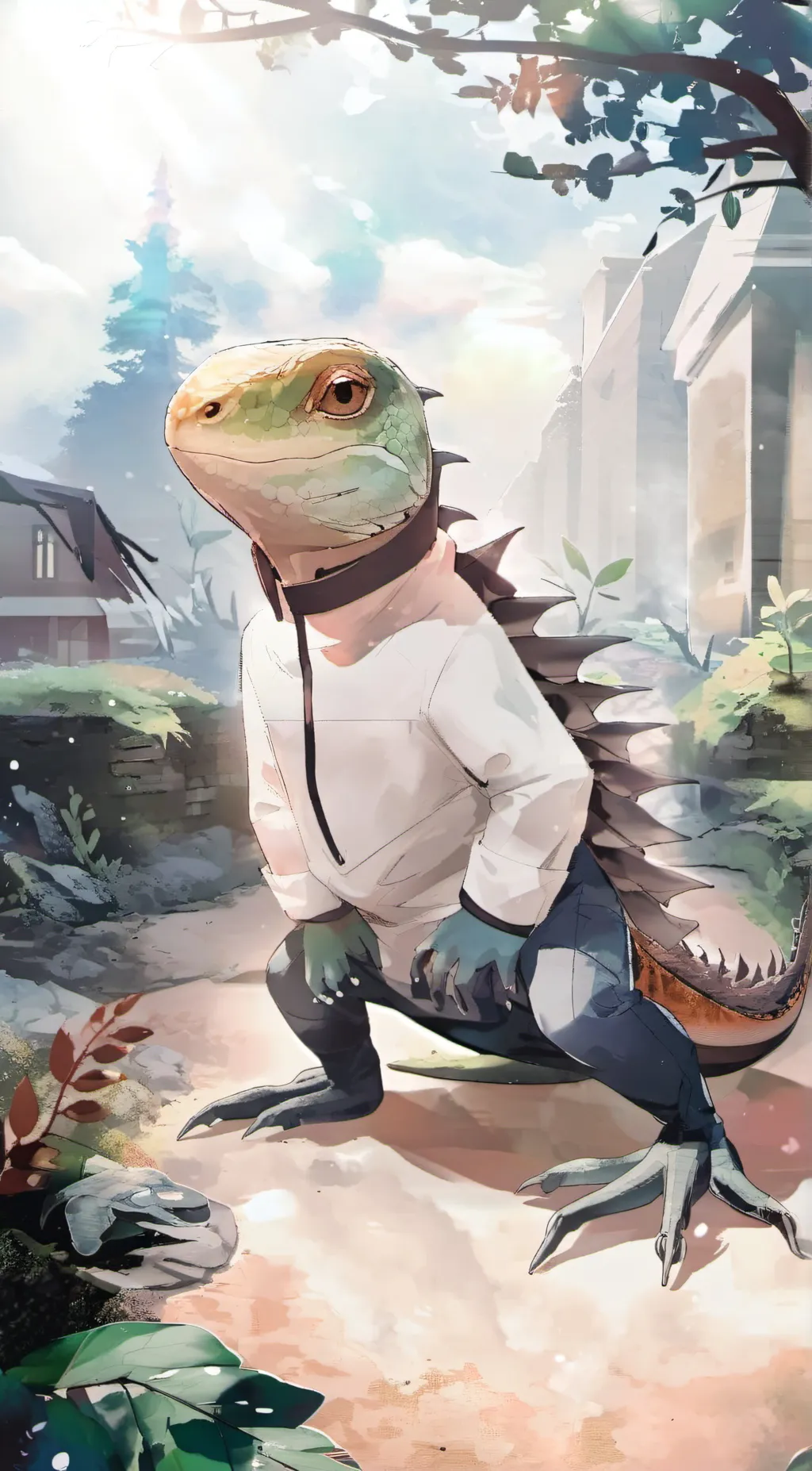 ai character: Tyrone the lizard background
