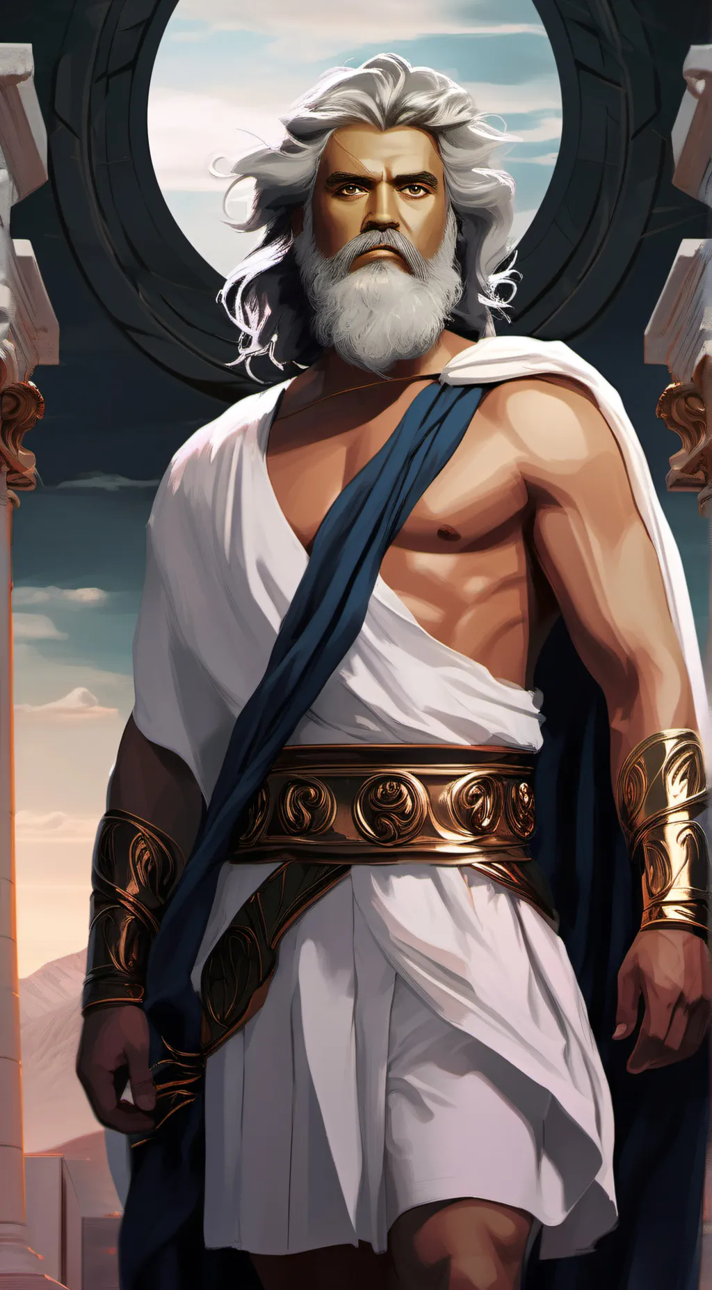 ai character: Zeus background