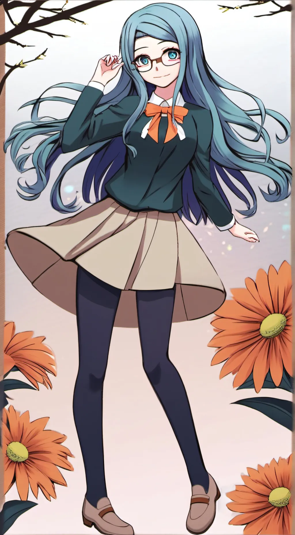ai character: Tsumugi Shirogane background