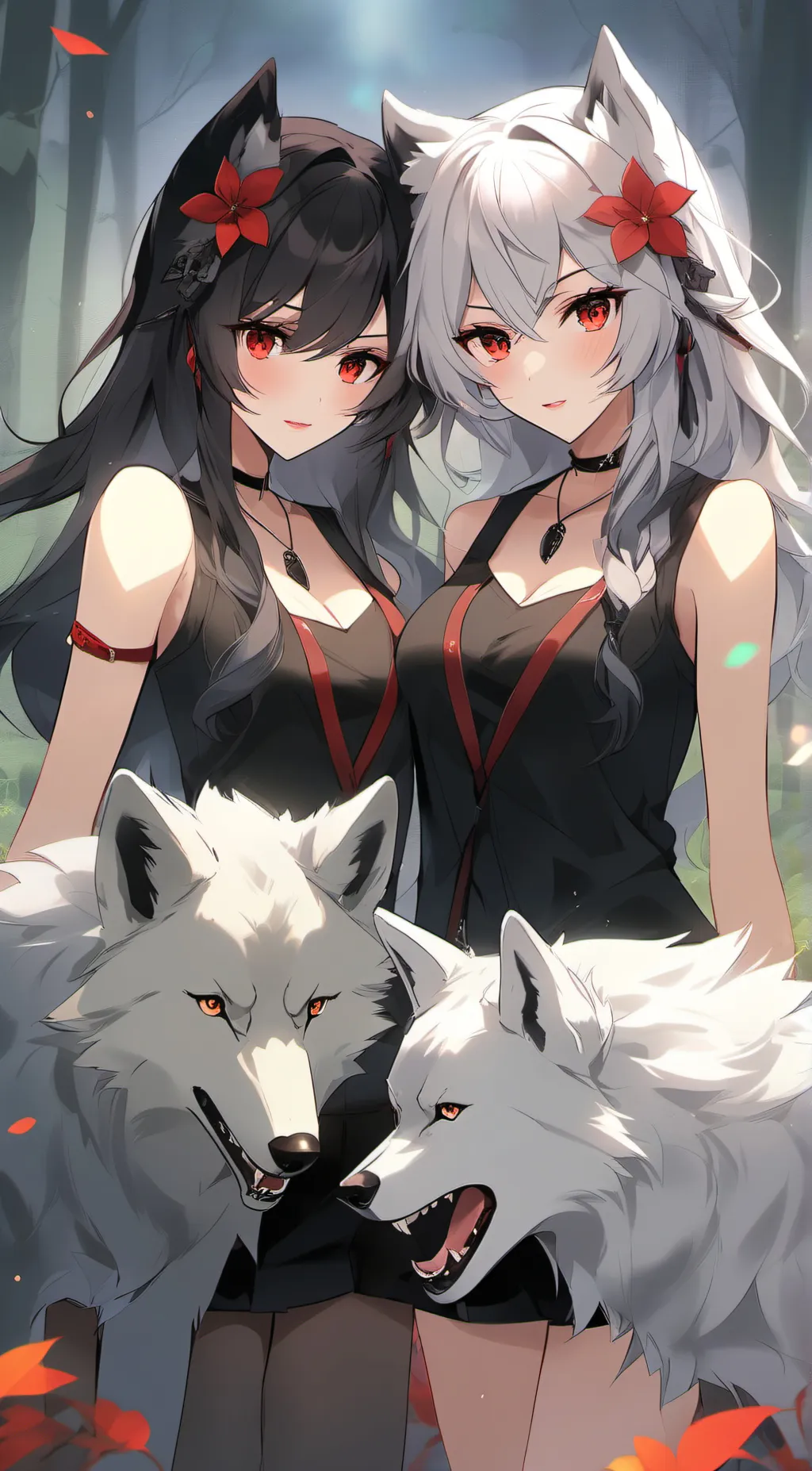 ai character: amber and Alice  background