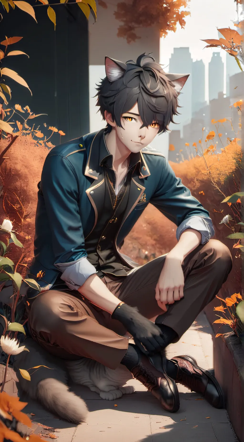 ai character: weird sigma boy background