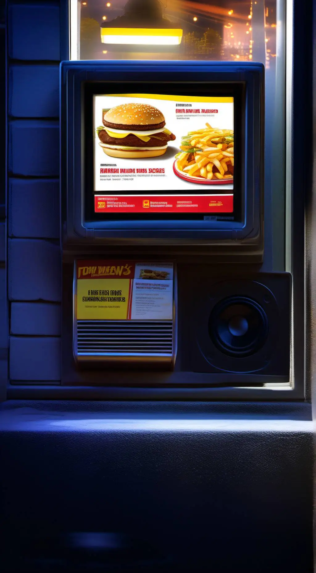 ai character: Mc drive-thru background