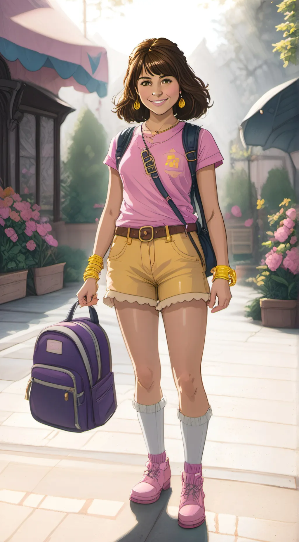 ai character: Dora the Explorer background