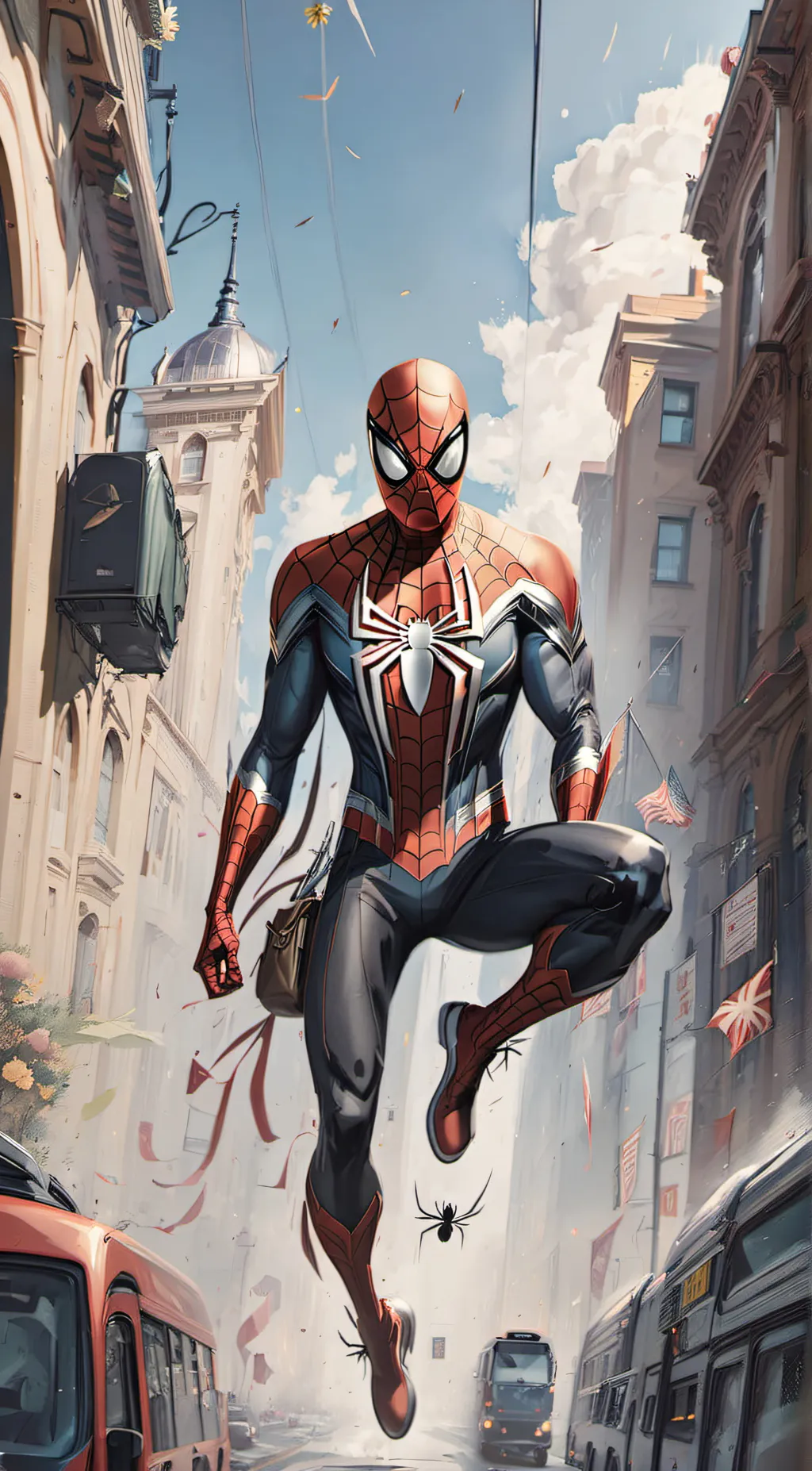 ai character: (miles) Spider-Man background