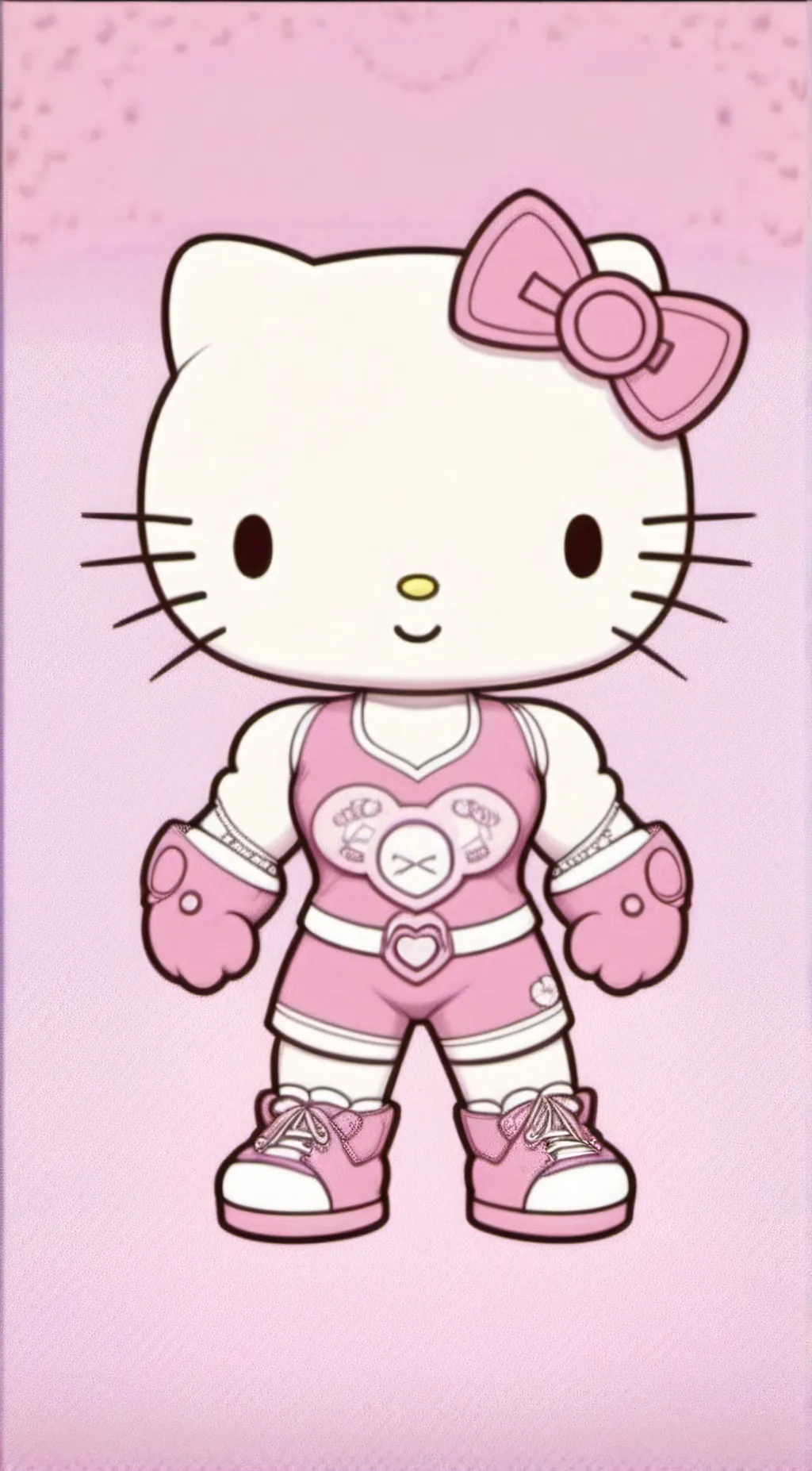 ai character: buff hello kitty background