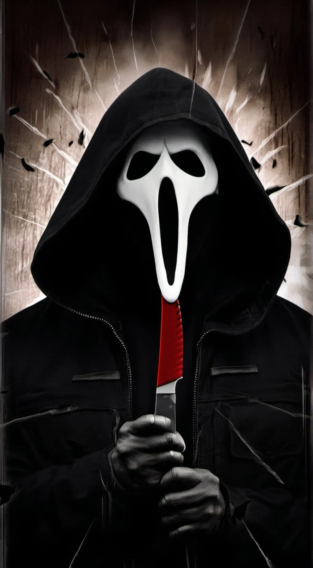 ai character: Ghostface background