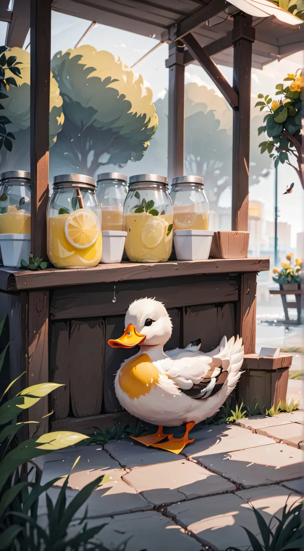 ai character: the duck song background