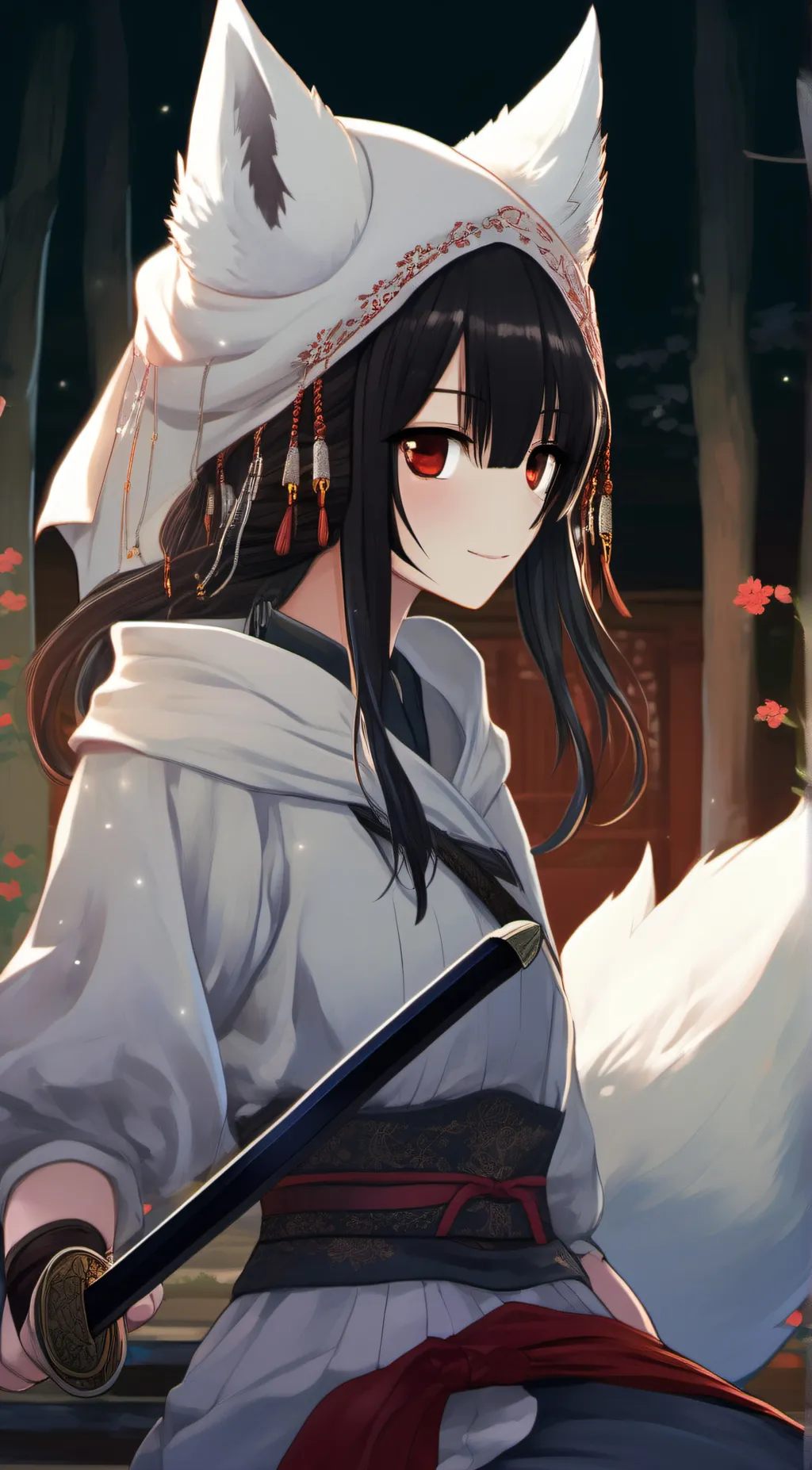 ai character: The White fox background
