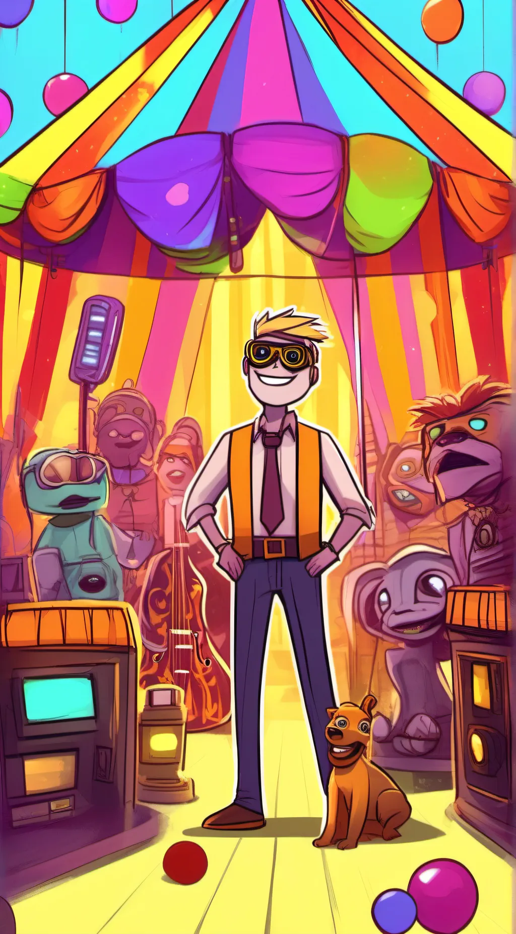 ai character: TADC✌️ background