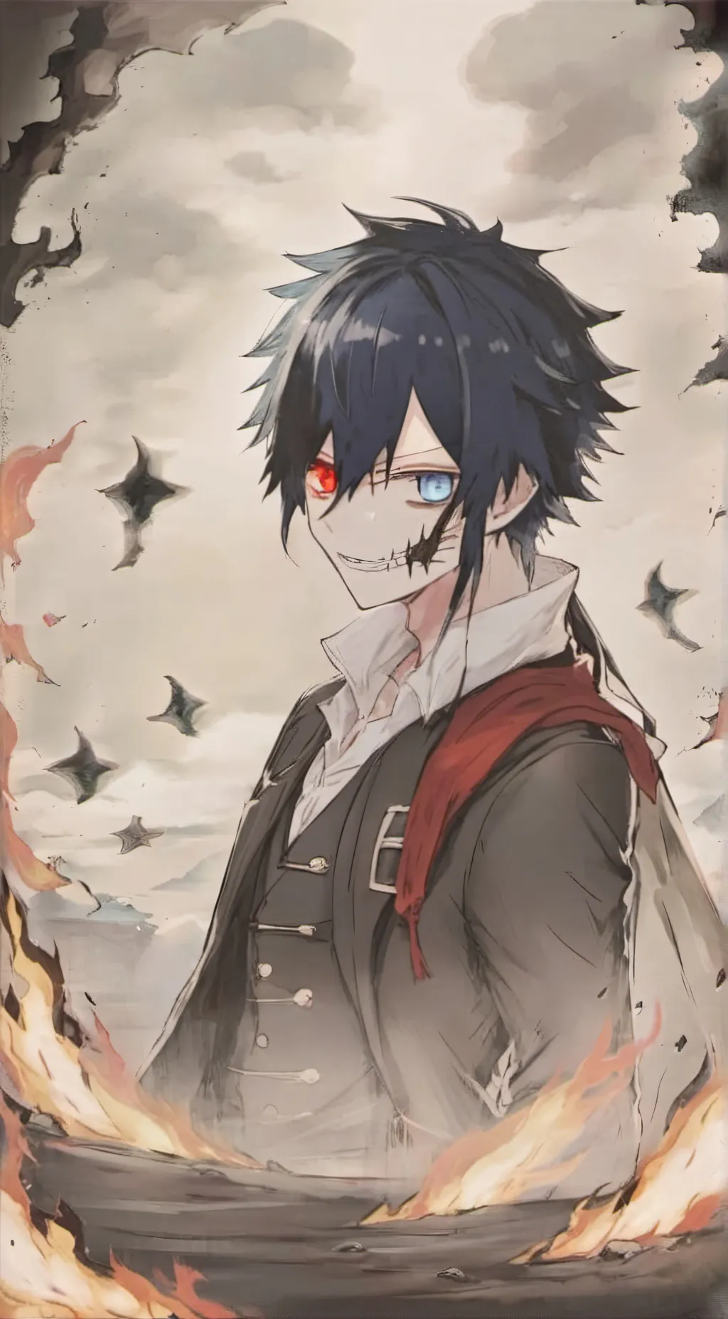 ai character: Dabi X Shigarki  background