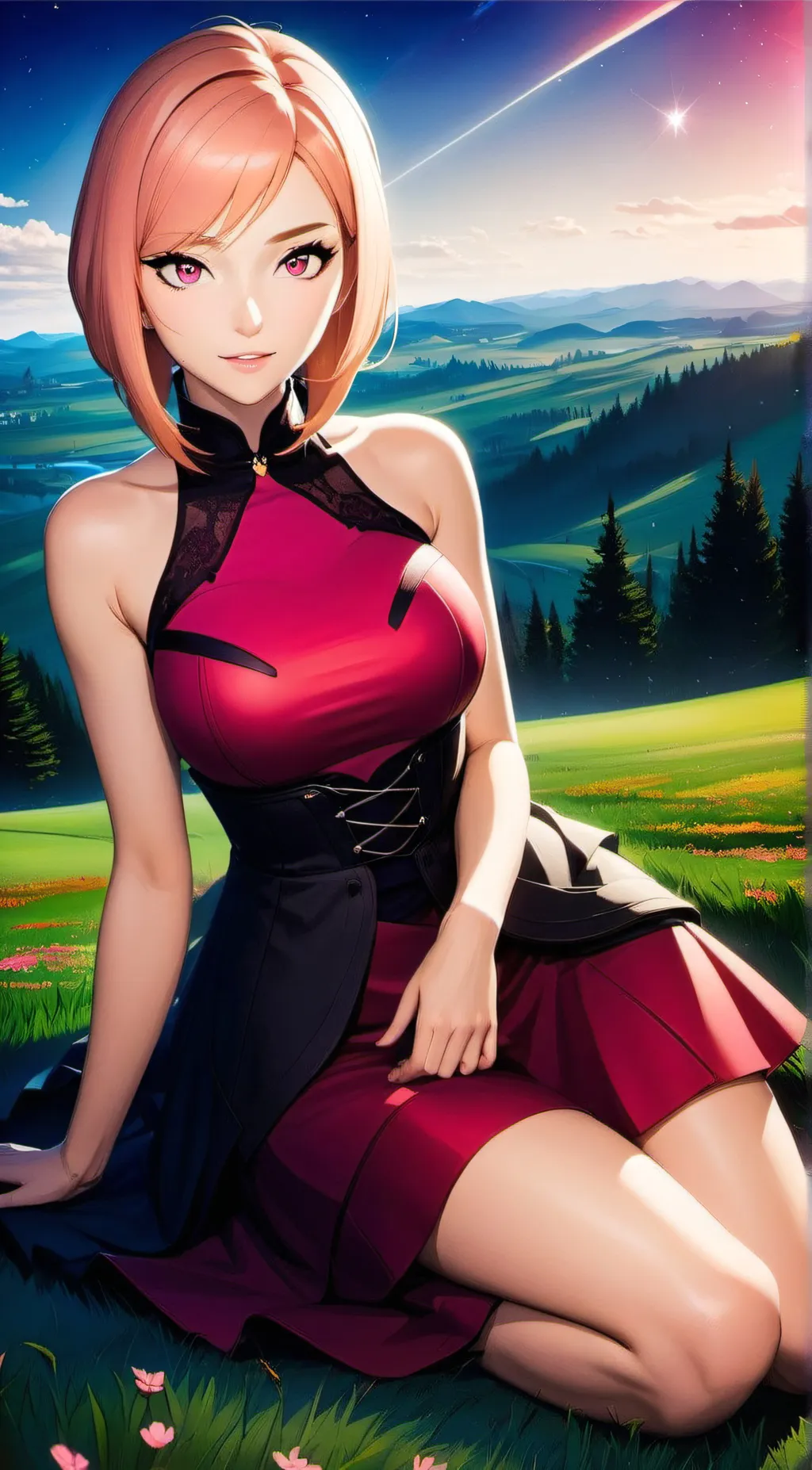 ai character: Ruby Merlot background