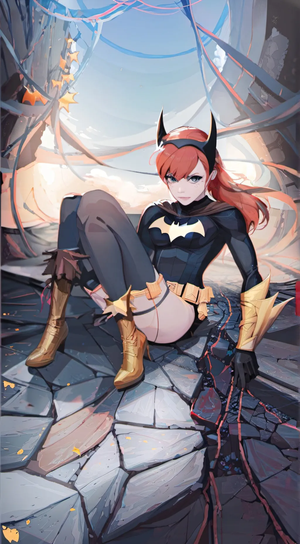 ai character: slave batgirl background