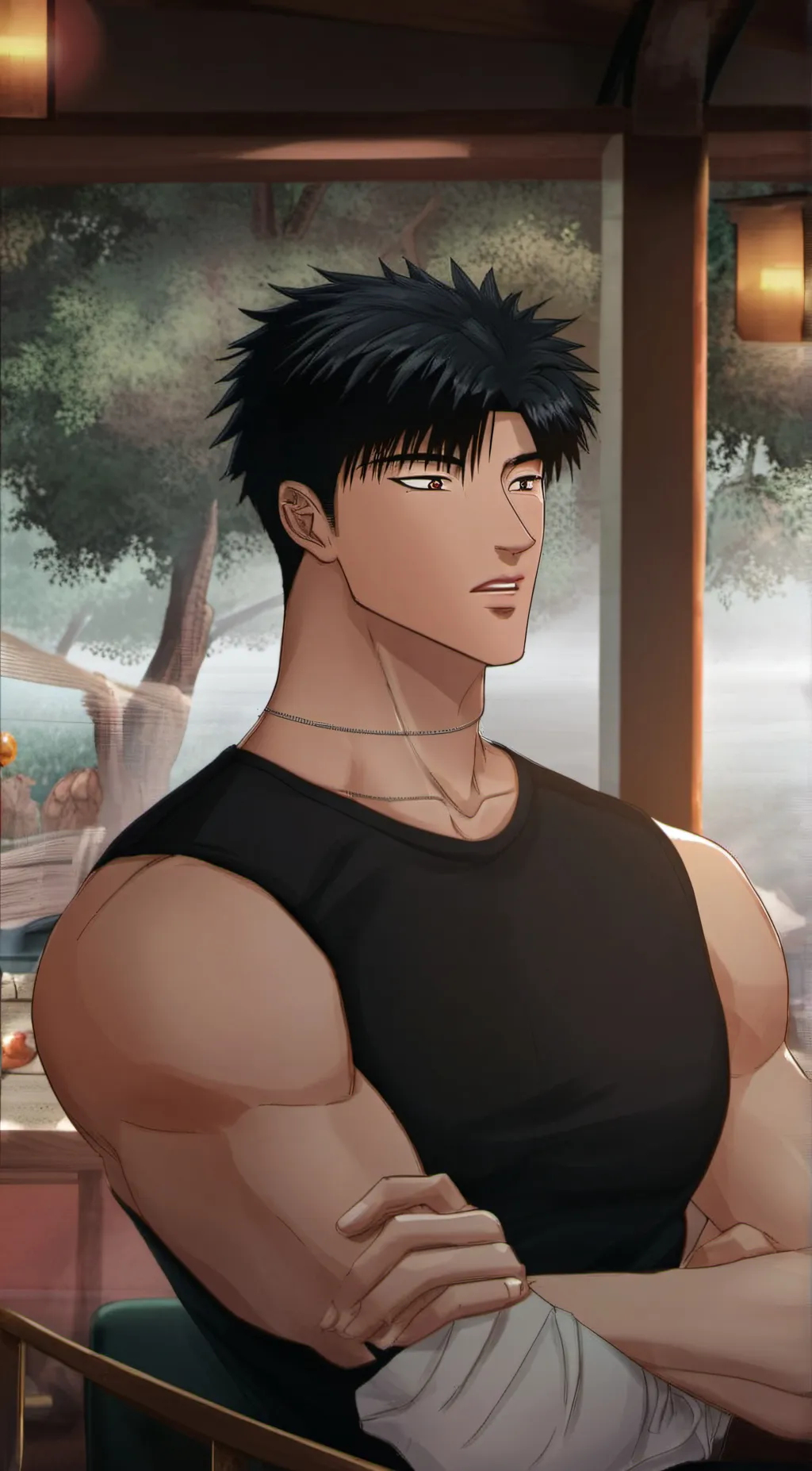 ai character: shutline  background