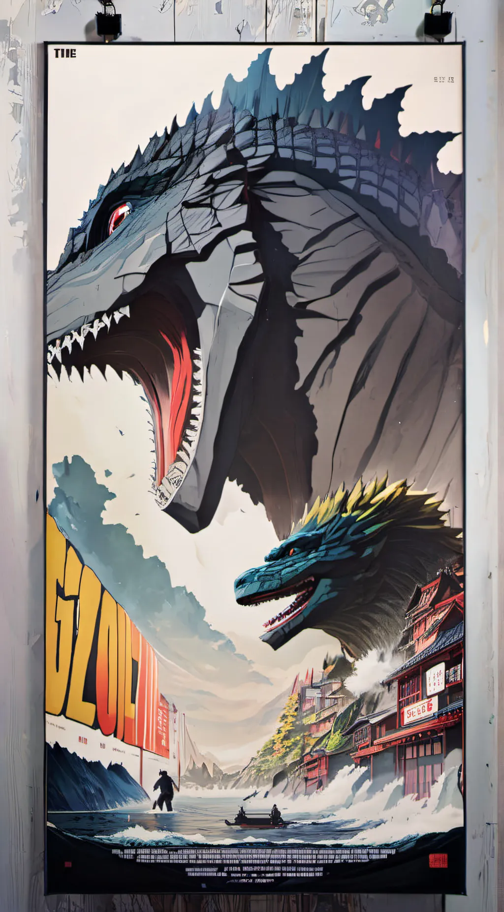 ai character: SHIN GODZILLA background