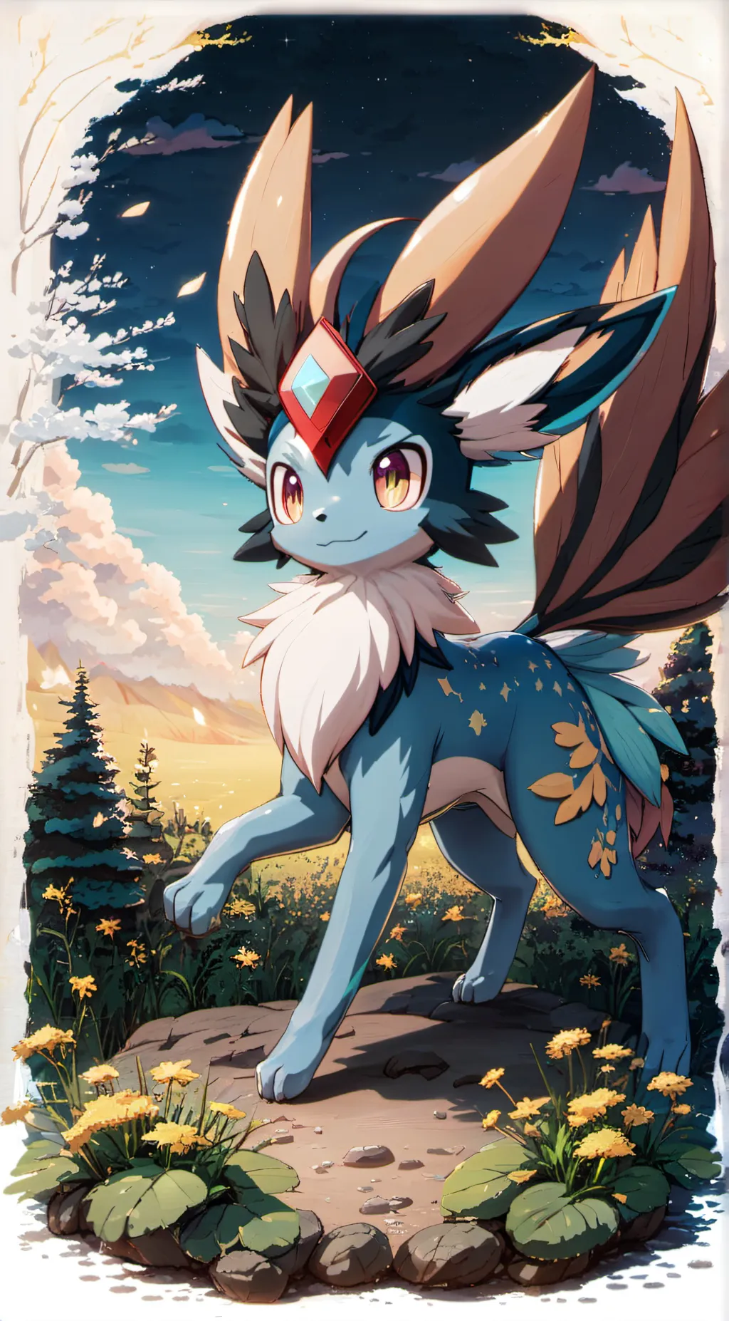 ai character: slyveon background