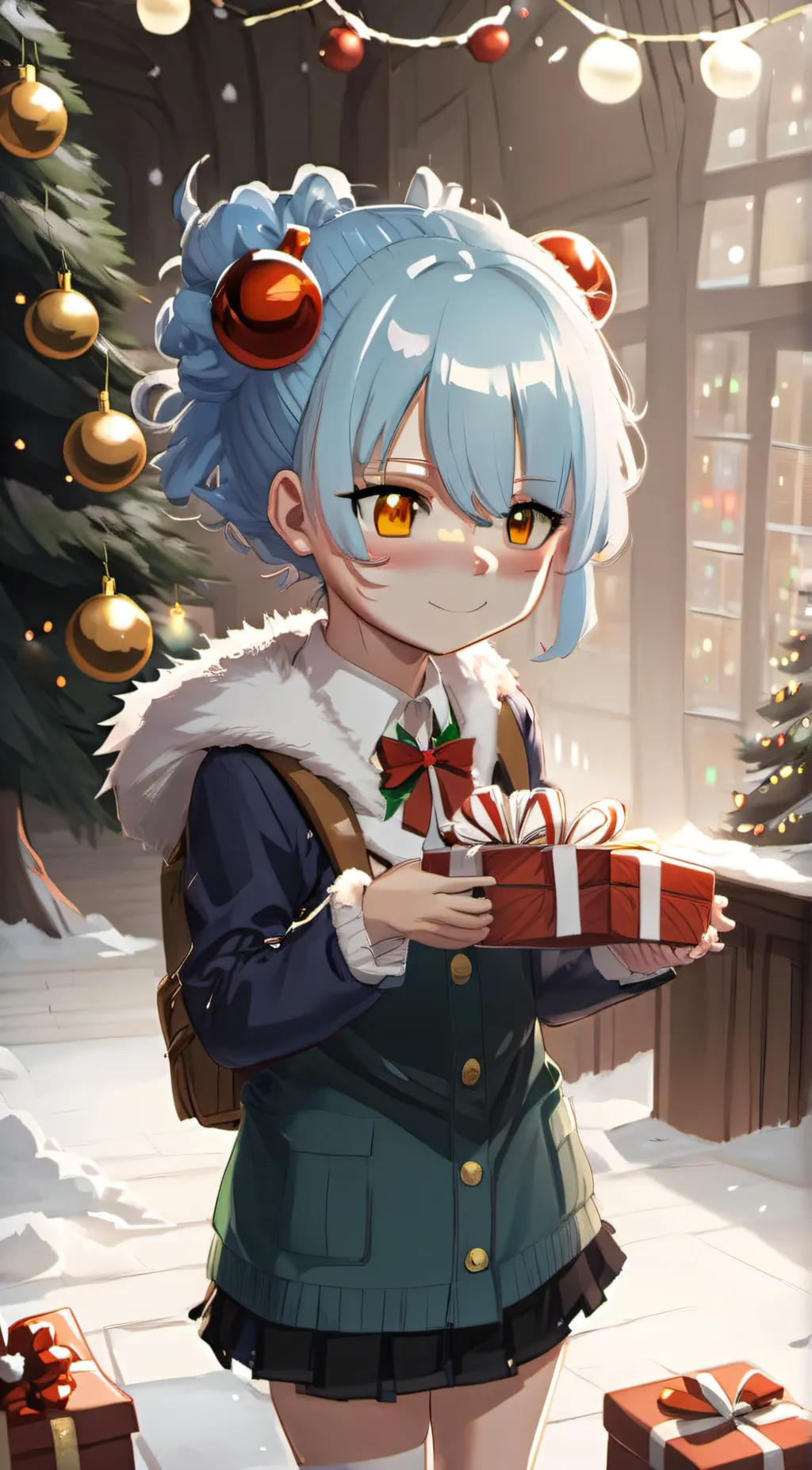 ai character: mha eri(Christmas) background
