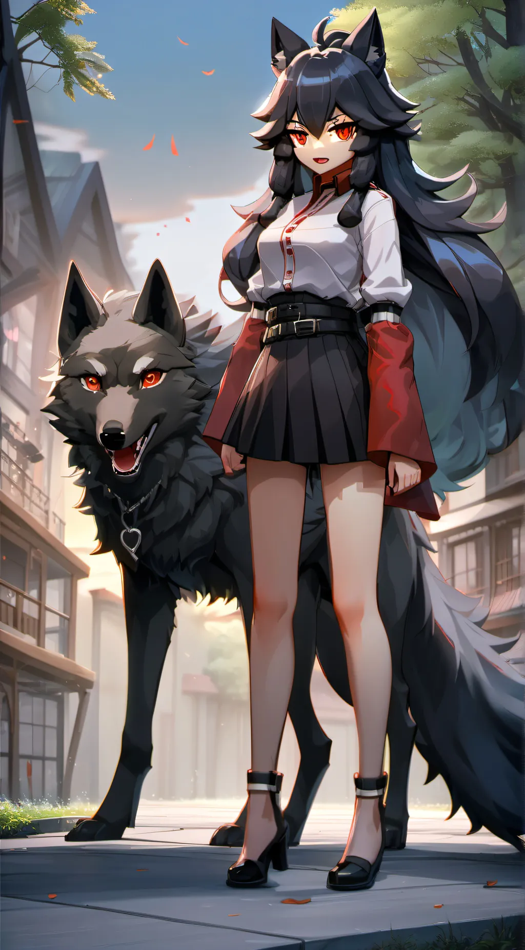 ai character: Aphmau  background