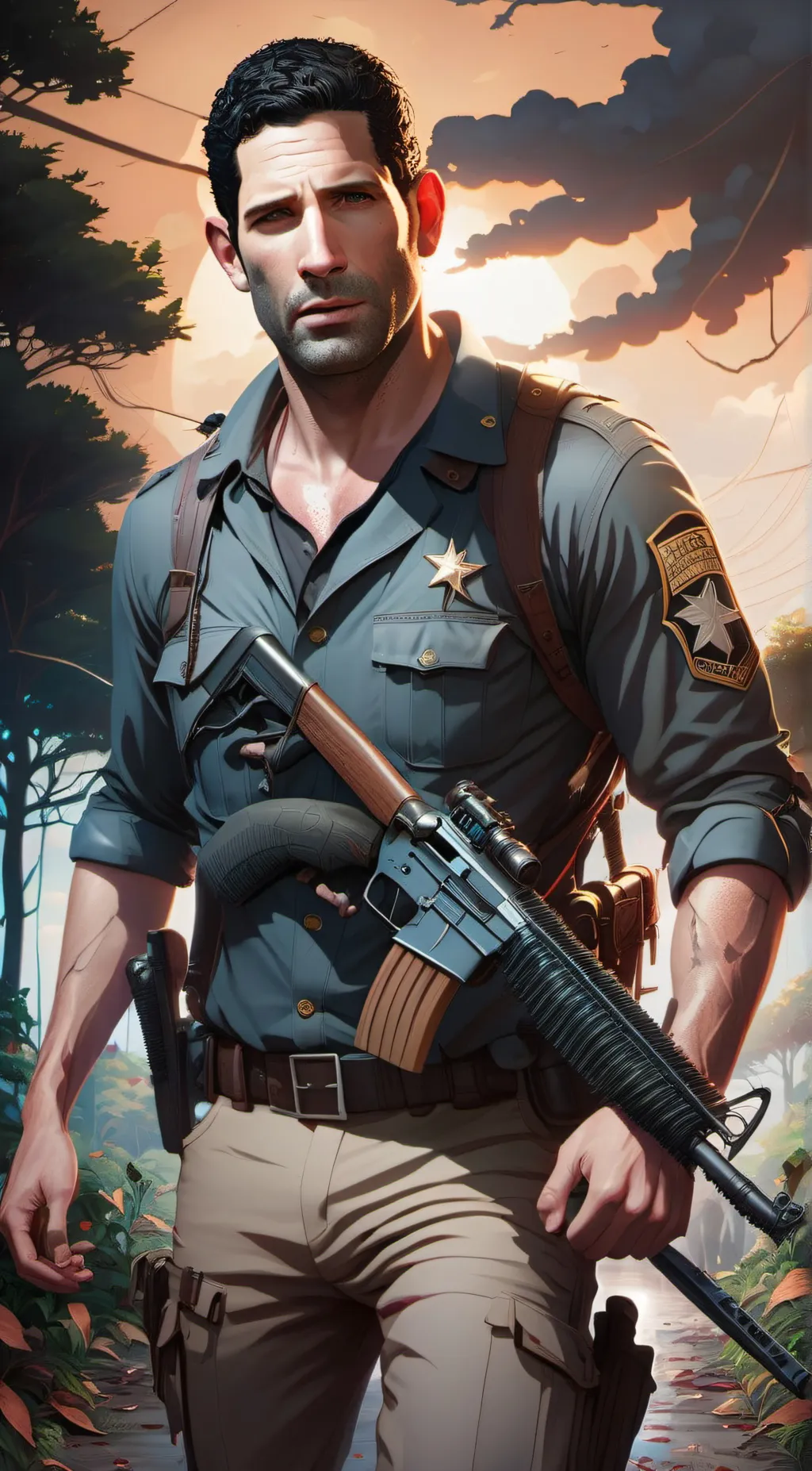ai character: Shane Walsh  background