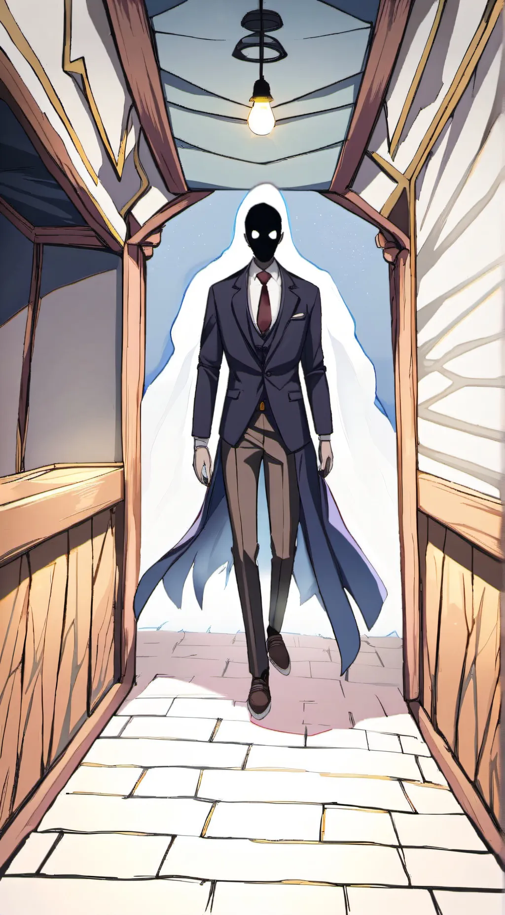 ai character: Male Ghost background