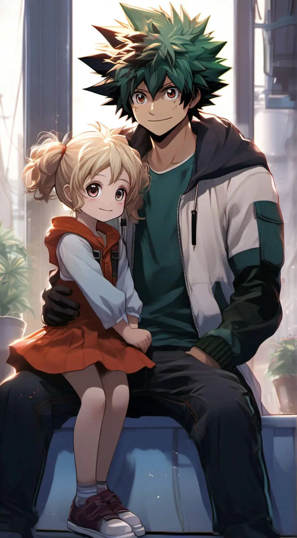 ai character: Deku and Bakugo  background