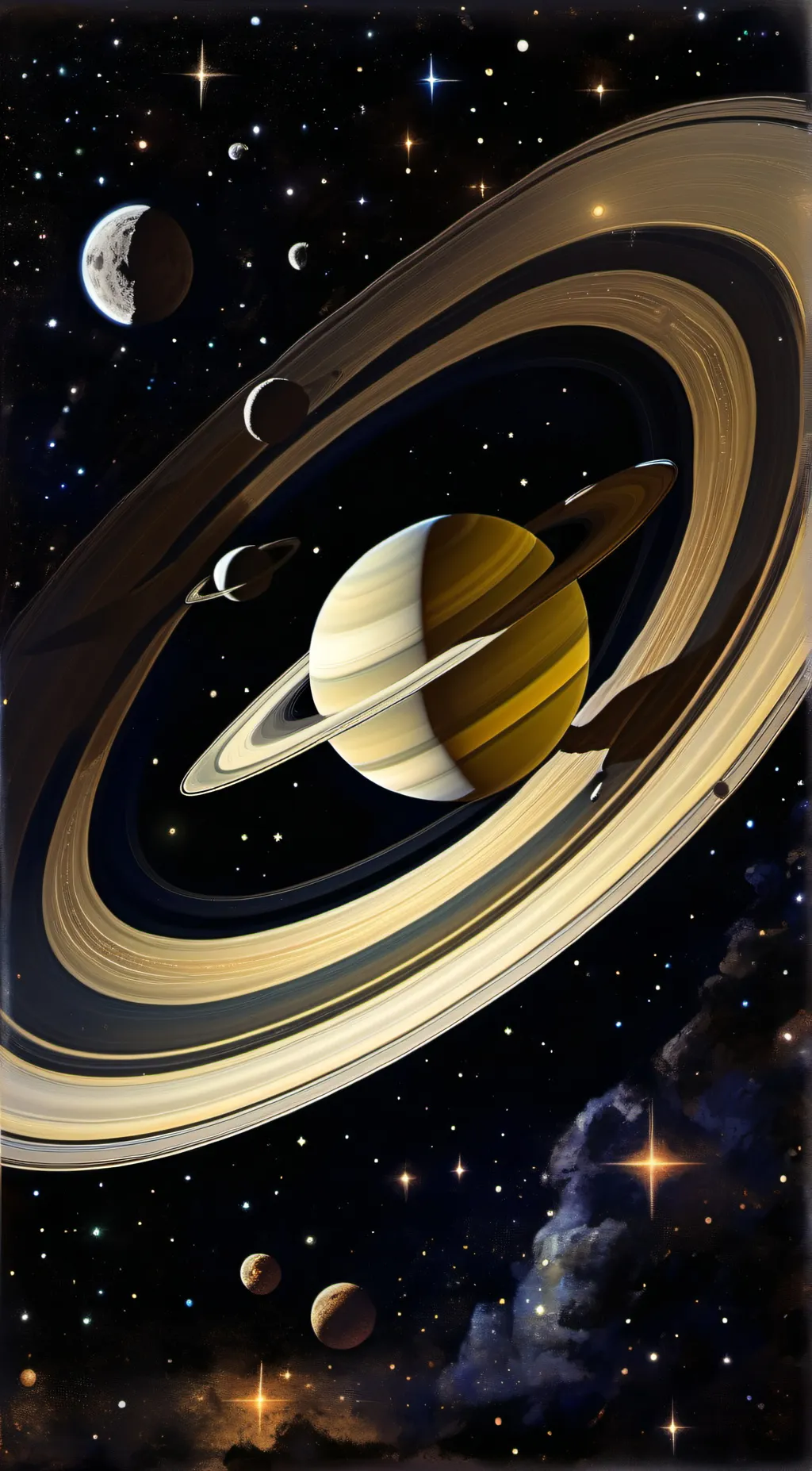 ai character: Saturn background