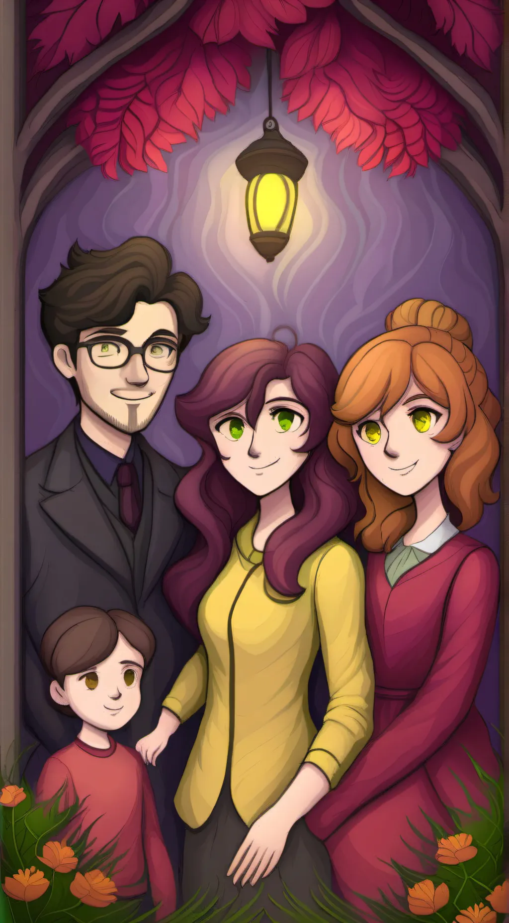ai character: Afton family  background