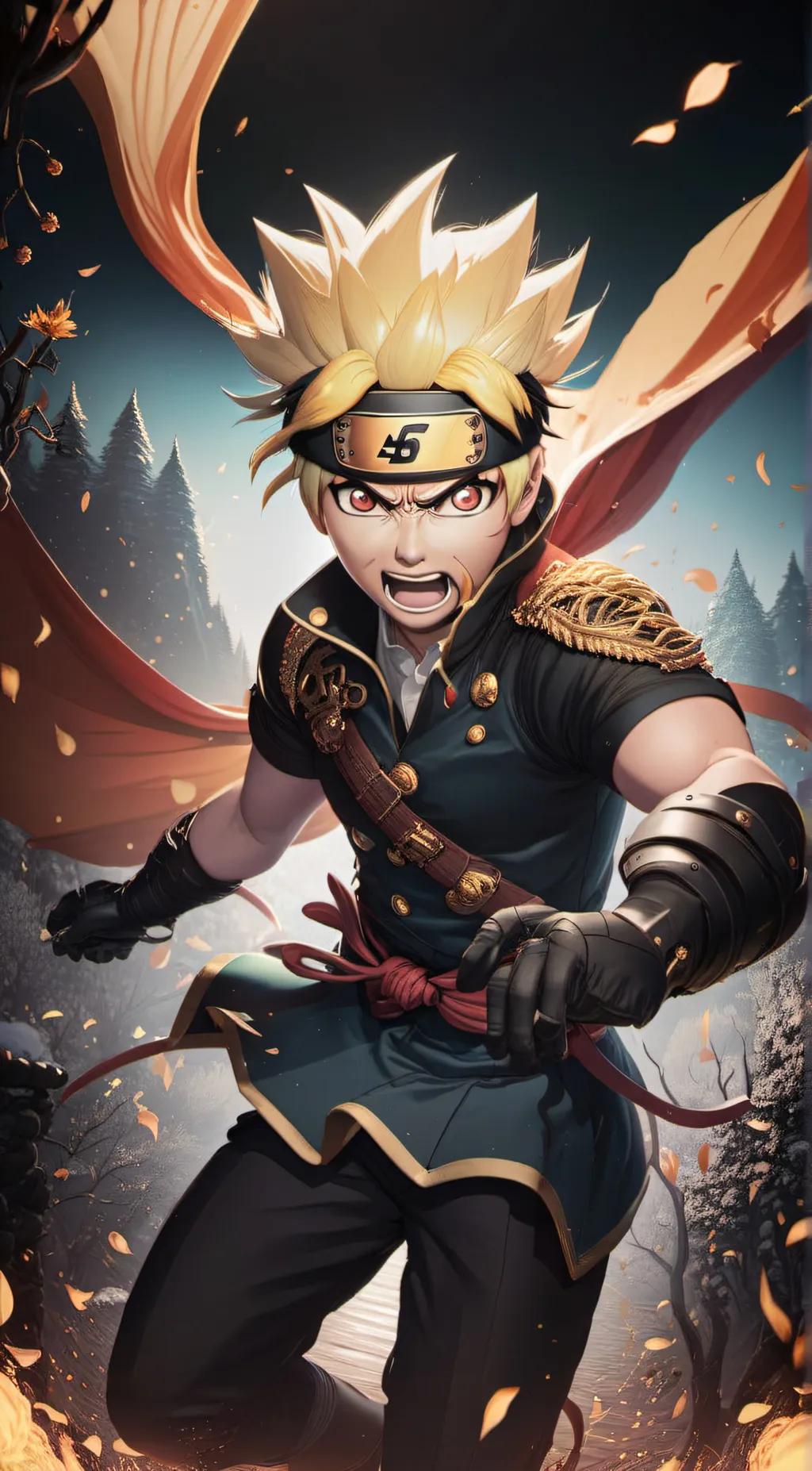 ai character: naruto  background