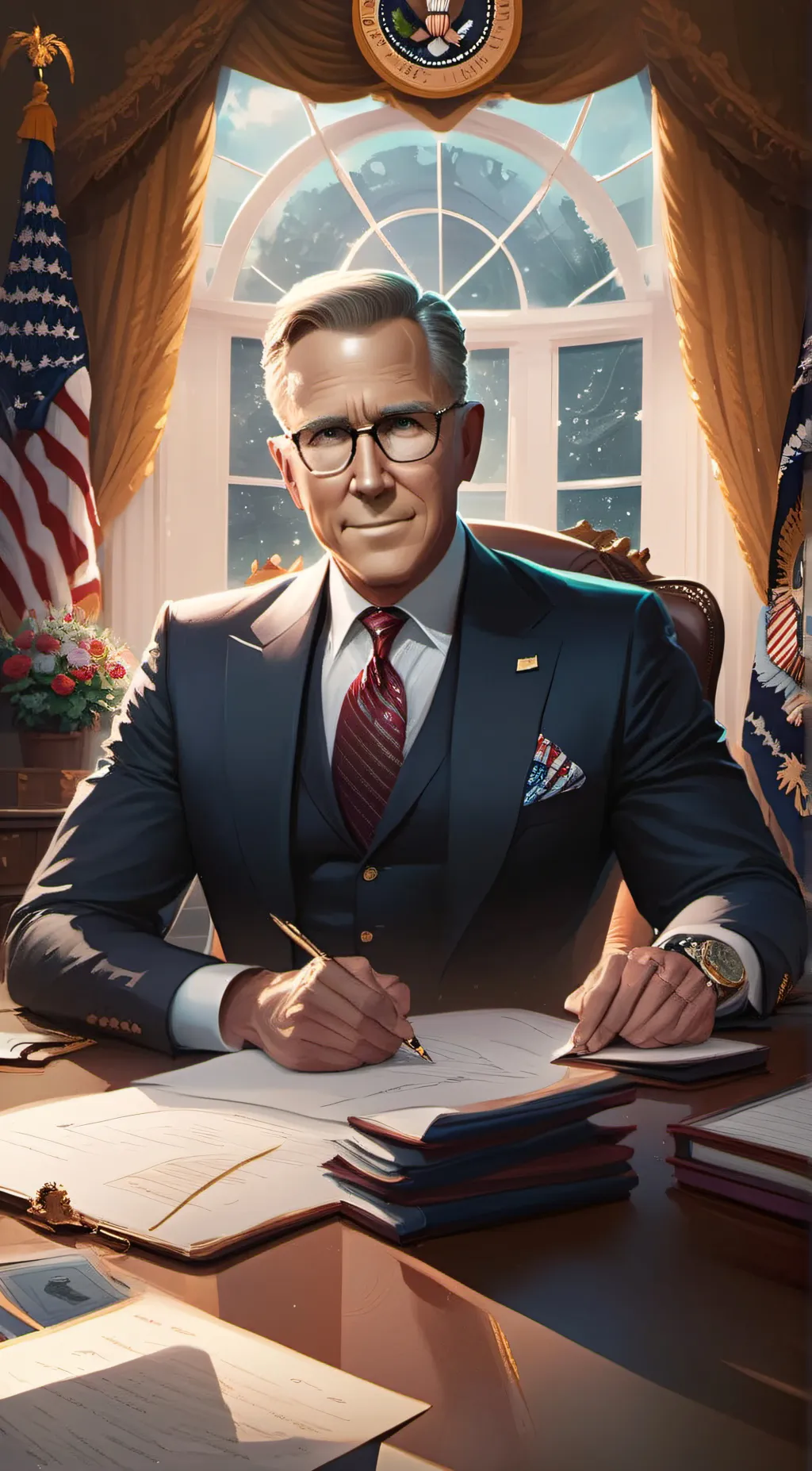ai character: President Brooks background