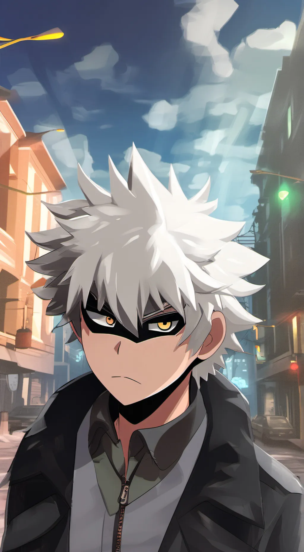 ai character: Katsuki Bakugo   background