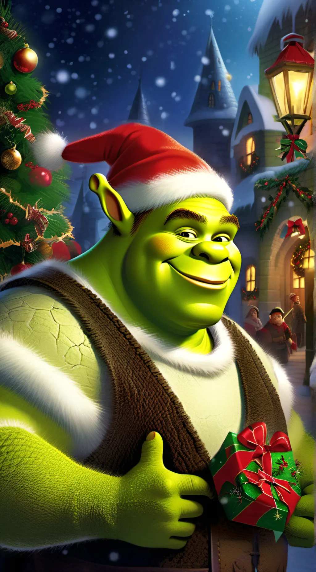 ai character:  Shrek background