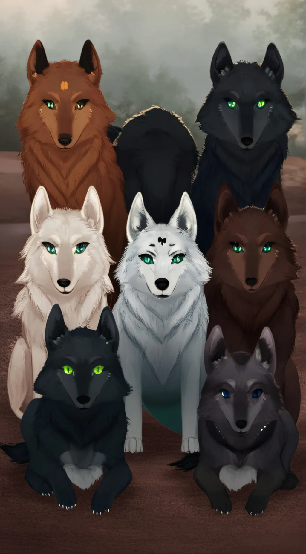 ai character: wolf pack background