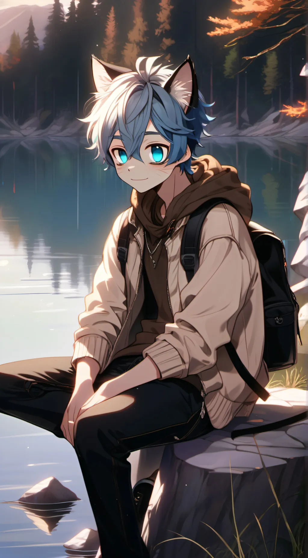 ai character: Gumball Waterson  background