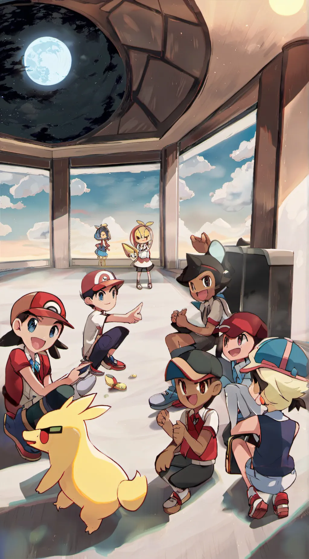 ai character: Pokémon school background