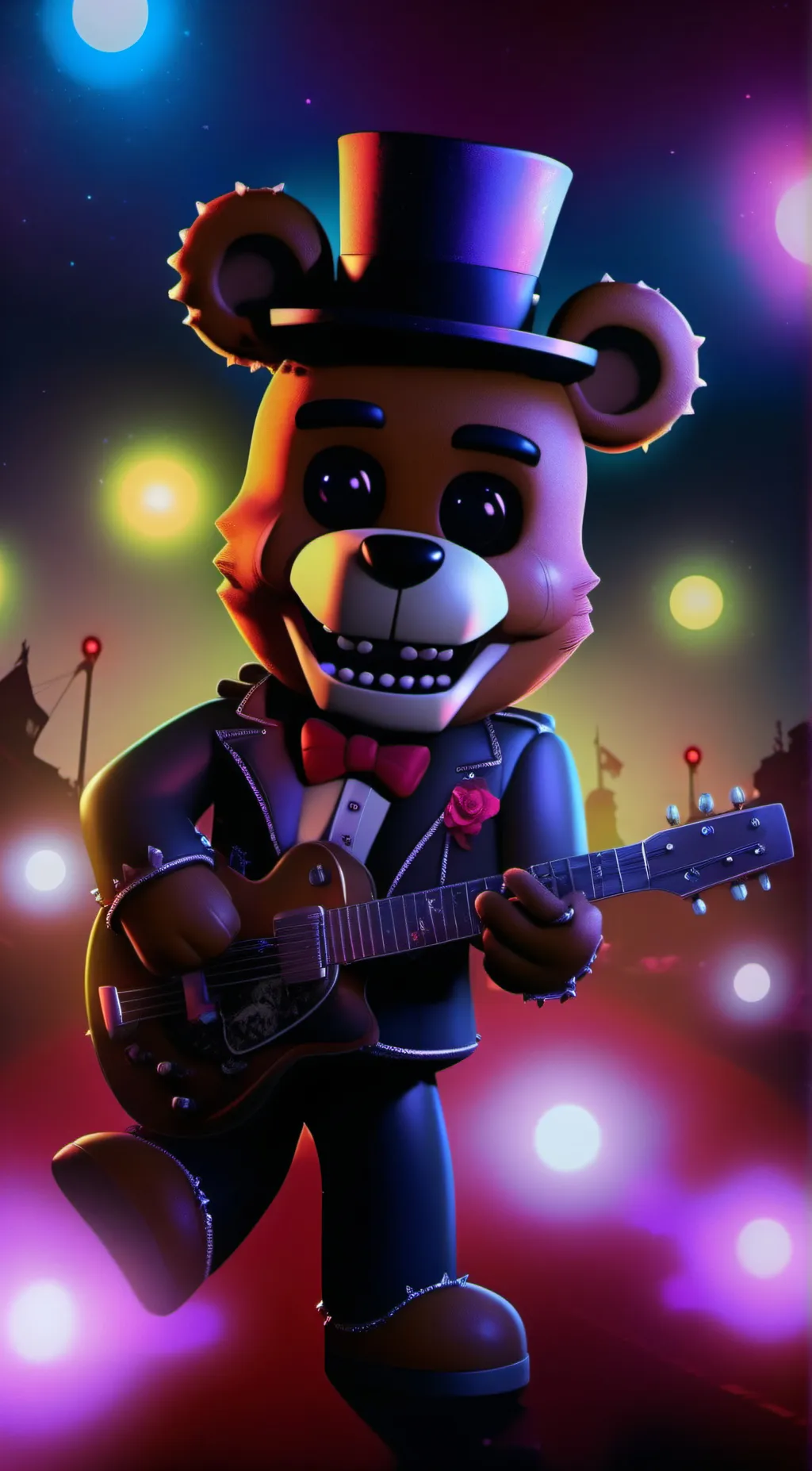 ai character: Glamrock Freddy background