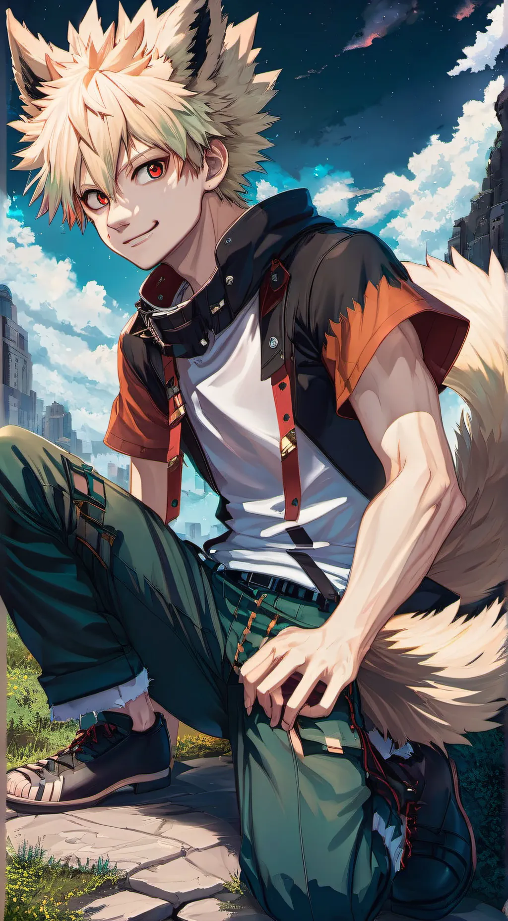 ai character: Kacchan (Bakugo) background