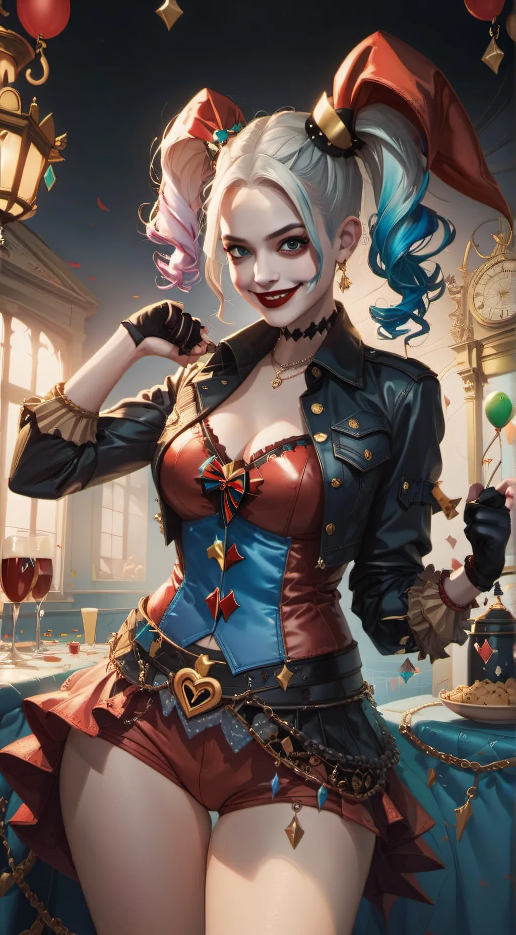 ai character: Harley Quinn background