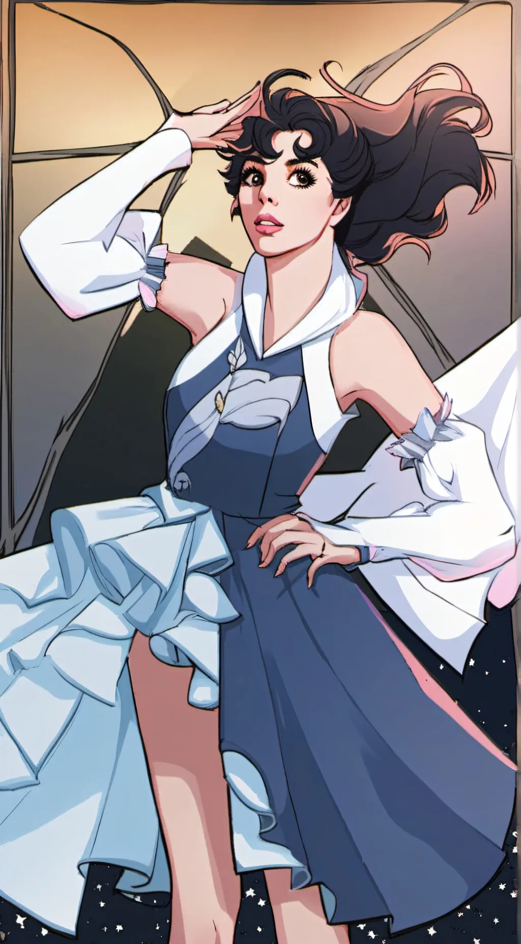 ai character: Melanie Martinez  background