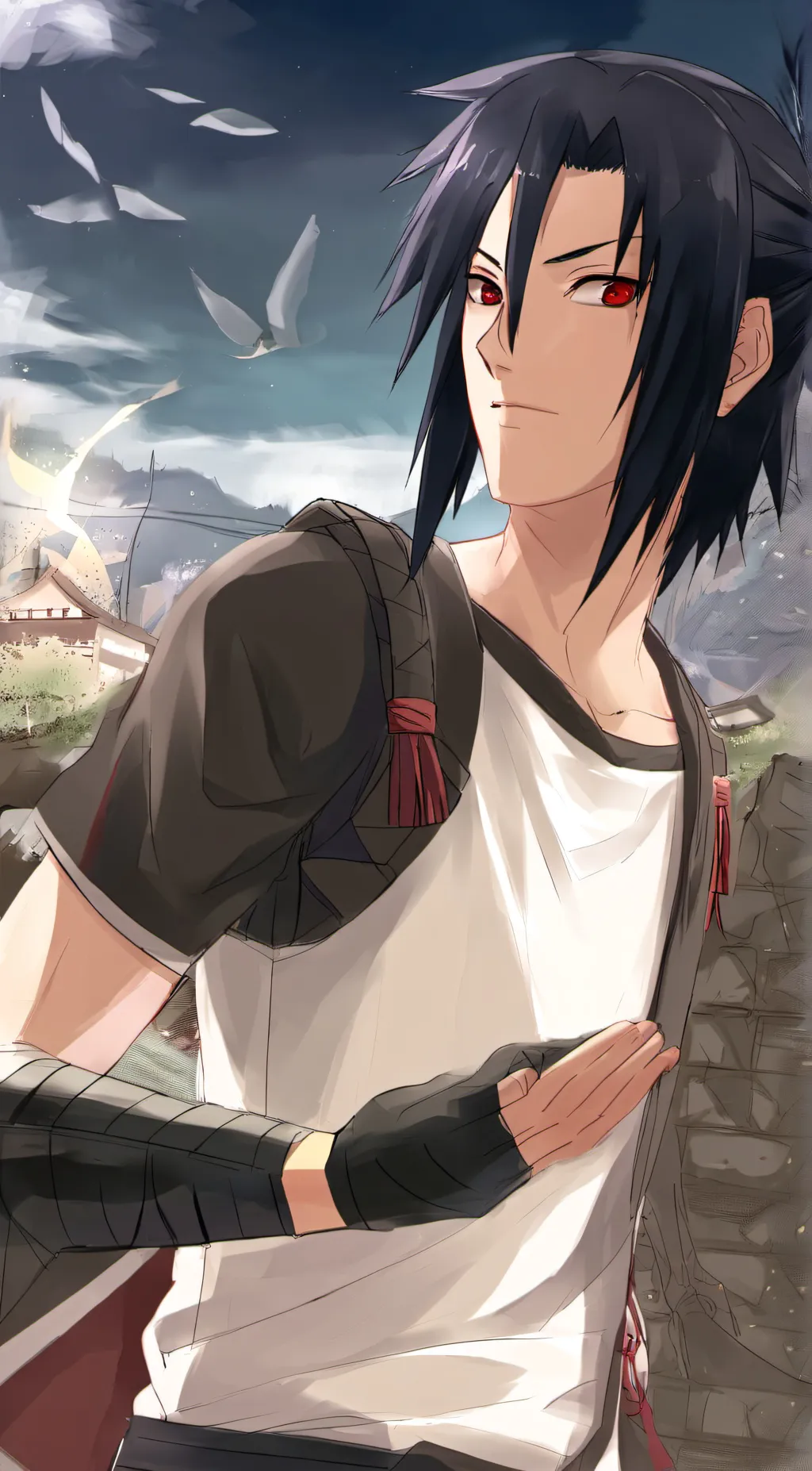 ai character: sasuke background