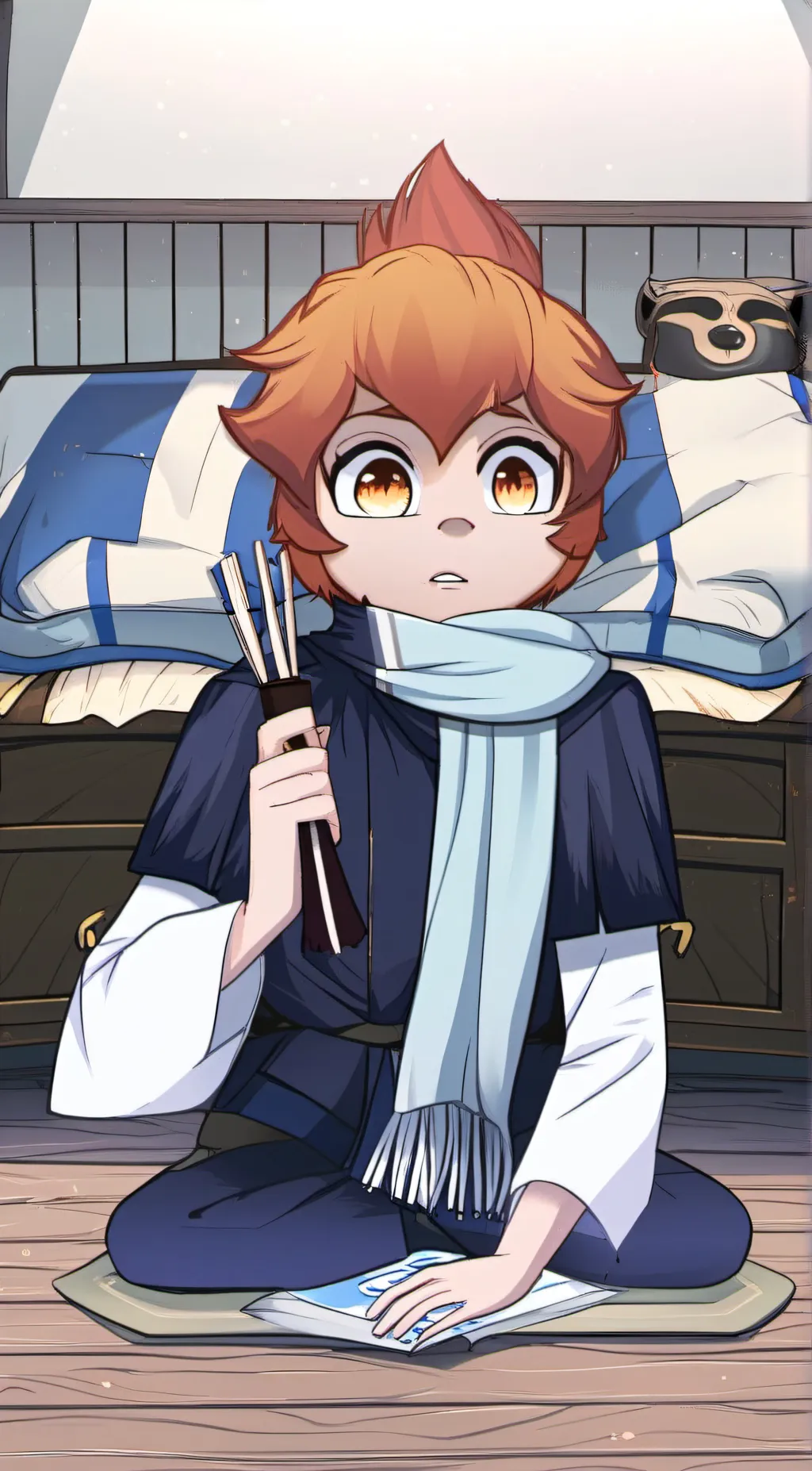 ai character: Orange 🫠 background