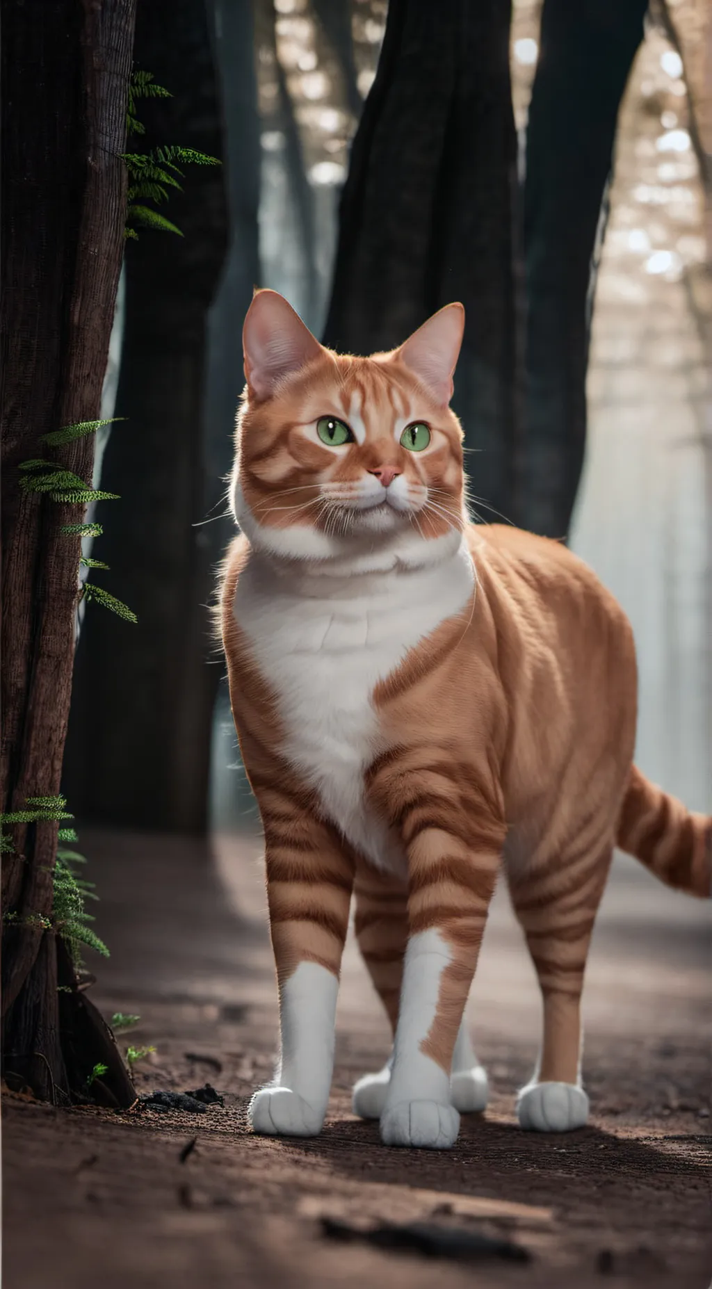 ai character: fire'heart  background